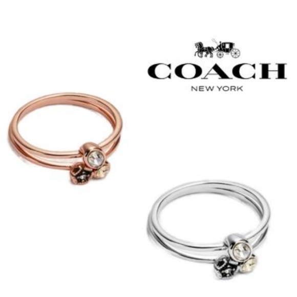 COACH MINI TEA ROSE RING SET - Picture 3 of 9